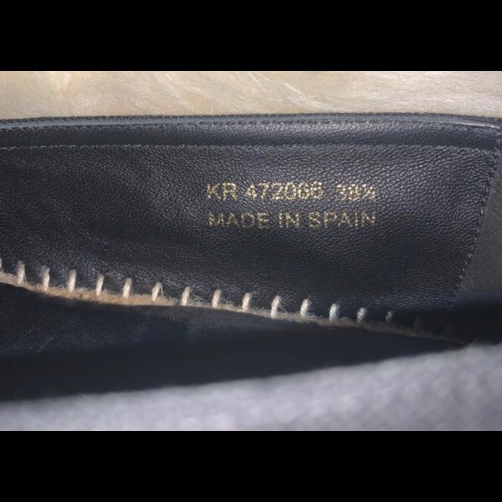 Designer black espadrilles